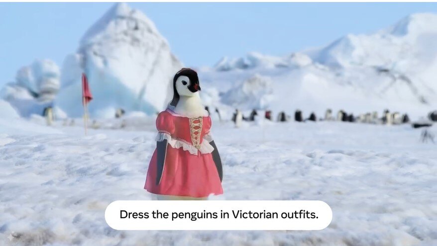 MovieGen META AI penguins 